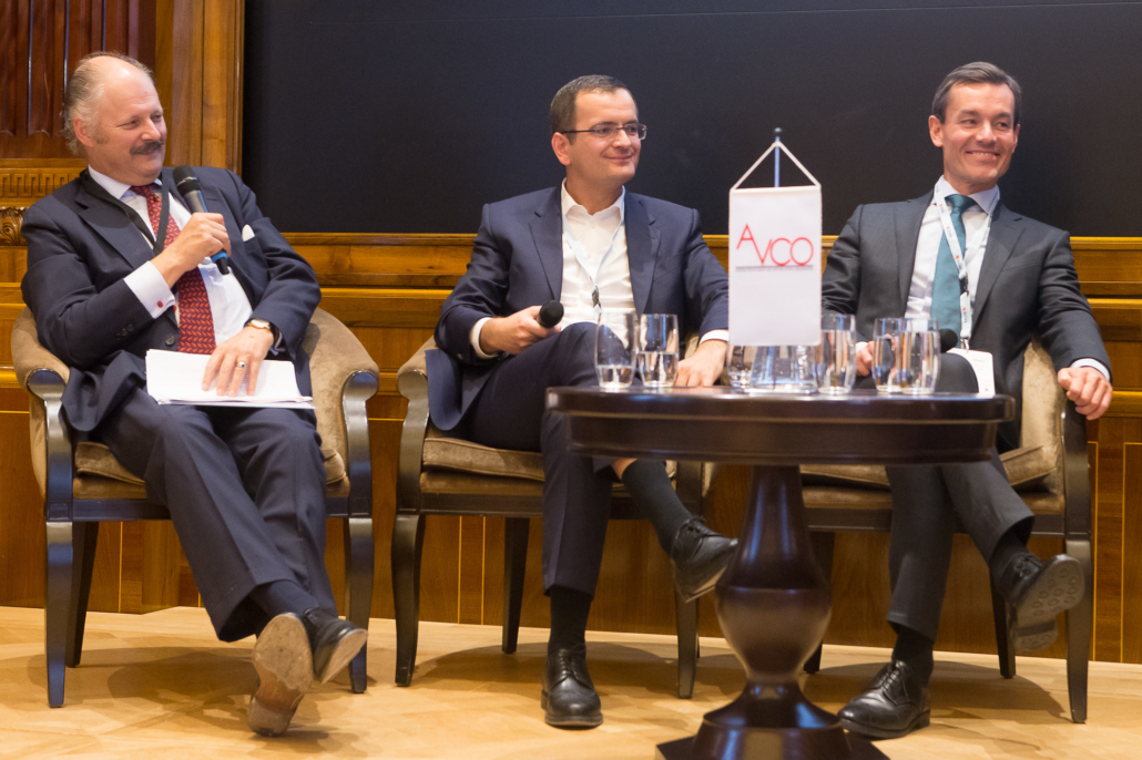 Rudolf Kinsky (AVCO President), Gabriele Todesca (Head of Division, Mandate Management, Equity European Investment Fund) and Rolf Kjærgaard, Chief Investment Officer, Vækstfonden. © Christian Mikes