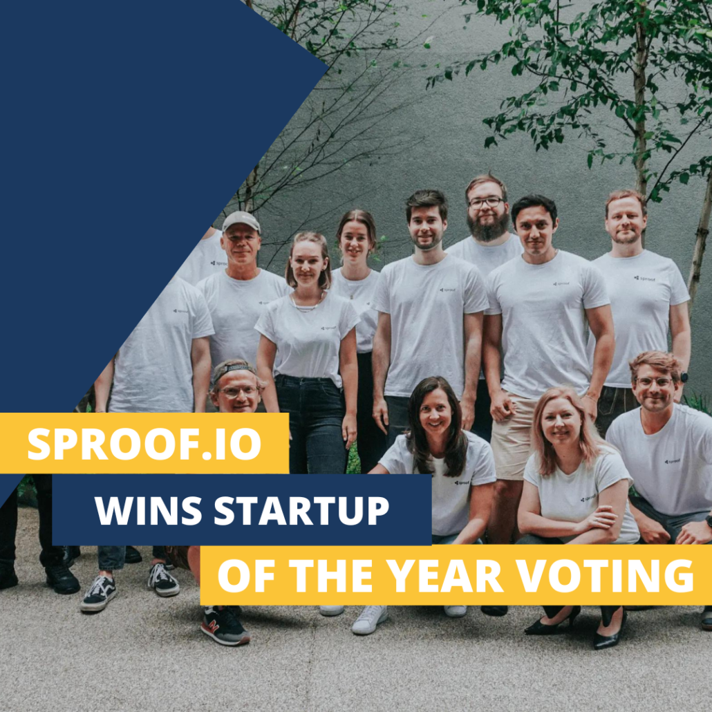 Sproof.io wins startup of the year voting