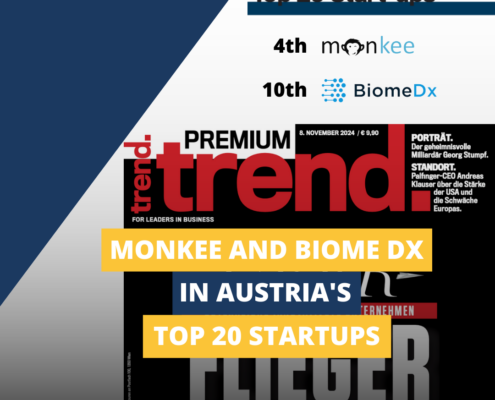 Monkee and Biome Diagnostics Recognized in Austria's Top 20 Most Innovative Startups -2