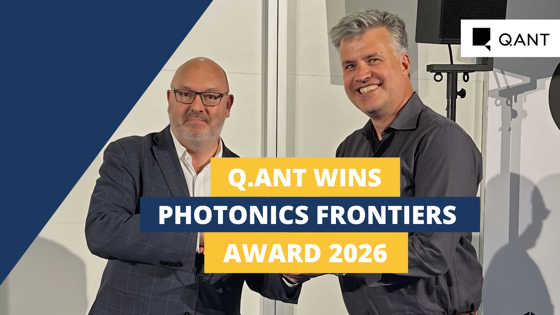 Q.ANT Wins Photonics Frontiers Award 2026 Q.ANT Wins Photonics Frontiers Award 2026